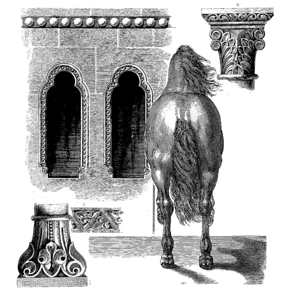Lablanche Silicone Stamp - Horse From Behind Collage