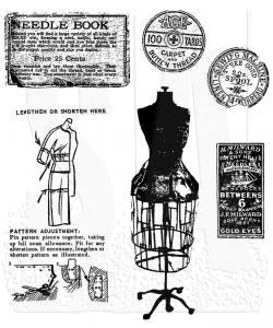Tim Holtz - Stampers Anonymous - HABERDASHERY - STAMP SET