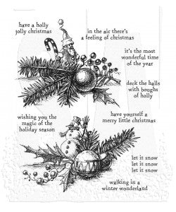 Tim Holtz - Cozy Christmas Stamp Set - Stampers Anonymous