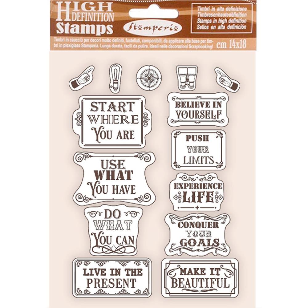 Stamperia Cling Rubber Stamp - Quotes, Lady Vagabond Lifestyle