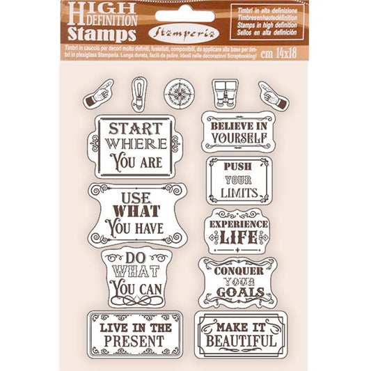 Stamperia Cling Rubber Stamp - Quotes, Lady Vagabond Lifestyle