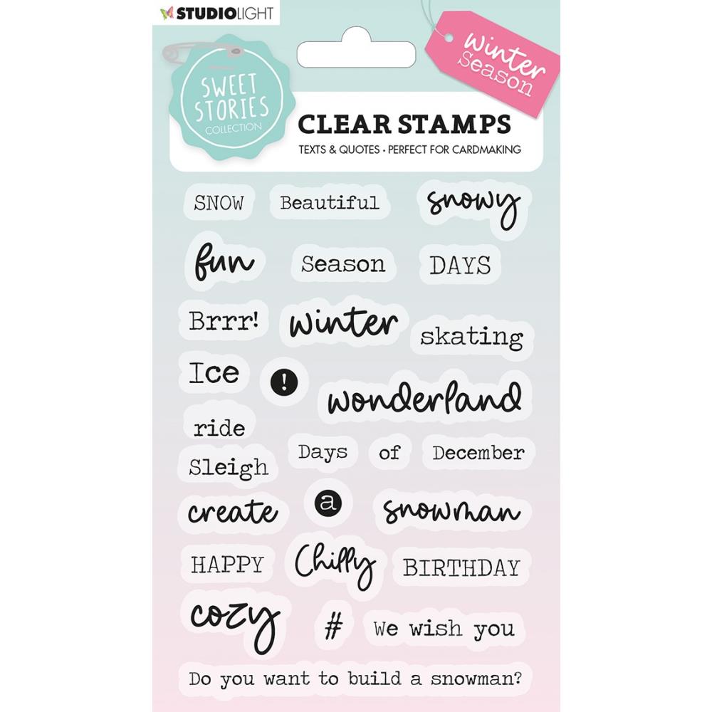 Studio Light Sweet Stories Clear Stamps - Nr. 163, Quotes Small Winter