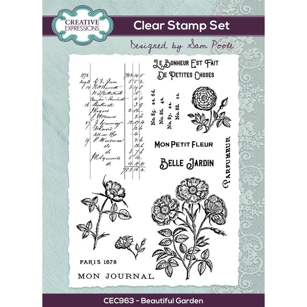 Creative Expressions - Clear Stamp Set - Sam Poole - Beautiful Garden