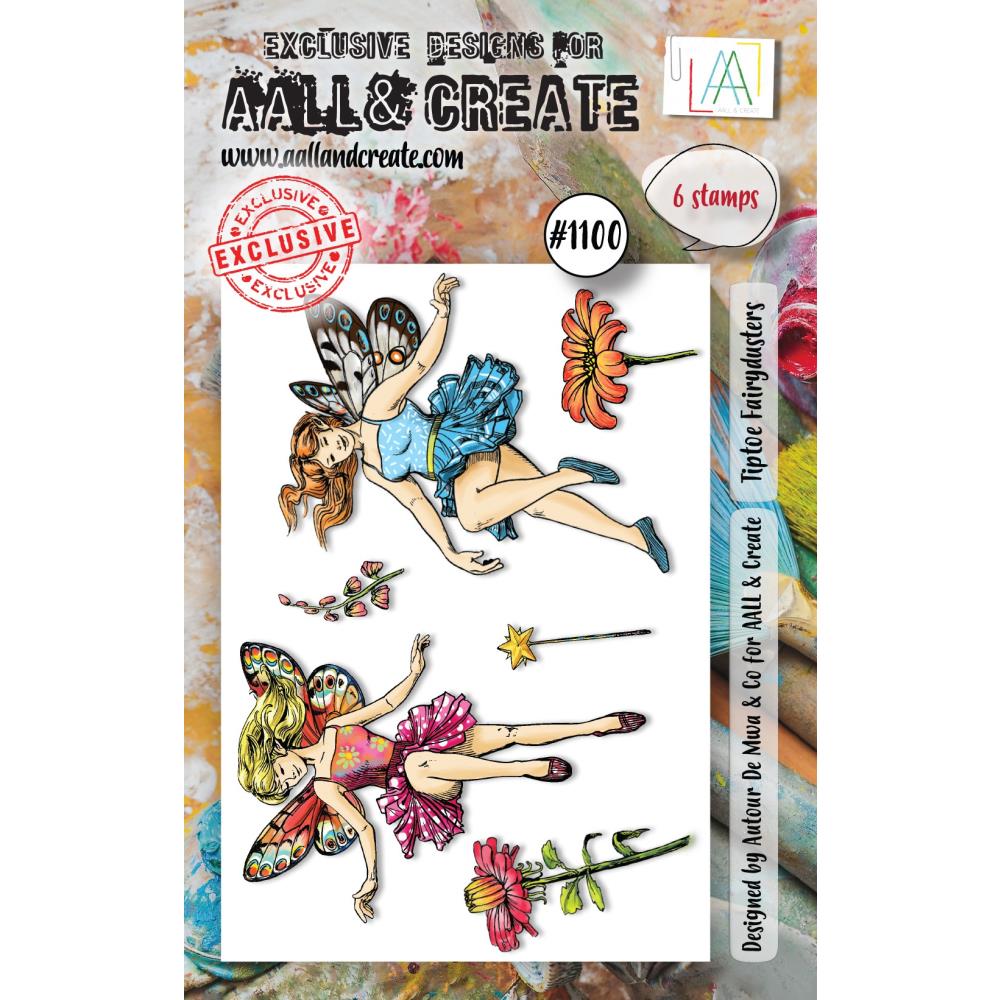 AALL & Create A6 Photopolymer Clear Stamp Set - Tiptoe Fairydusters