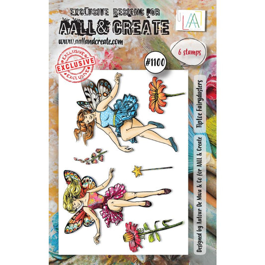 AALL & Create A6 Photopolymer Clear Stamp Set - Tiptoe Fairydusters