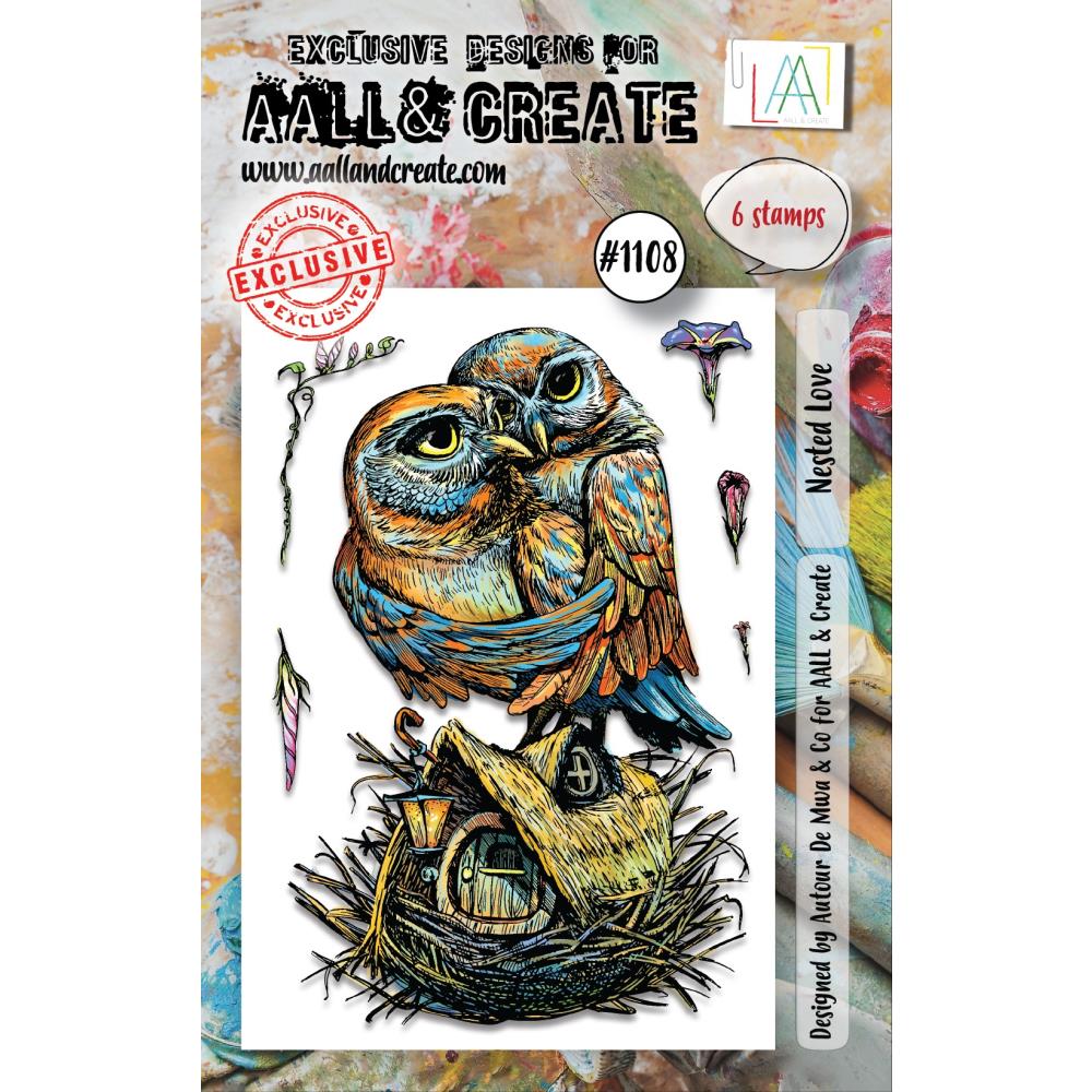 AALL & Create A6 Photopolymer Clear Stamp Set - Nested Love