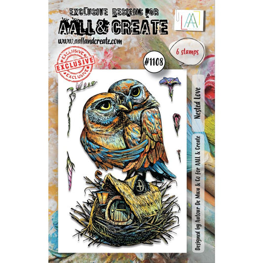 AALL & Create A6 Photopolymer Clear Stamp Set - Nested Love