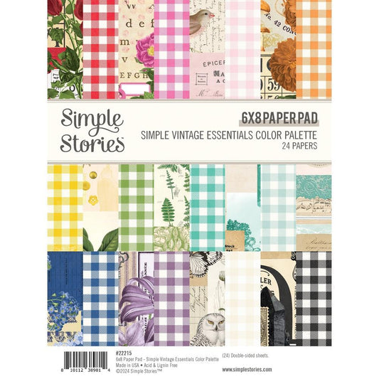 Simple Stories Double-Sided Paper Pad 6"X8" 24/Pkg - Simple Vintage Essentials Color Palette