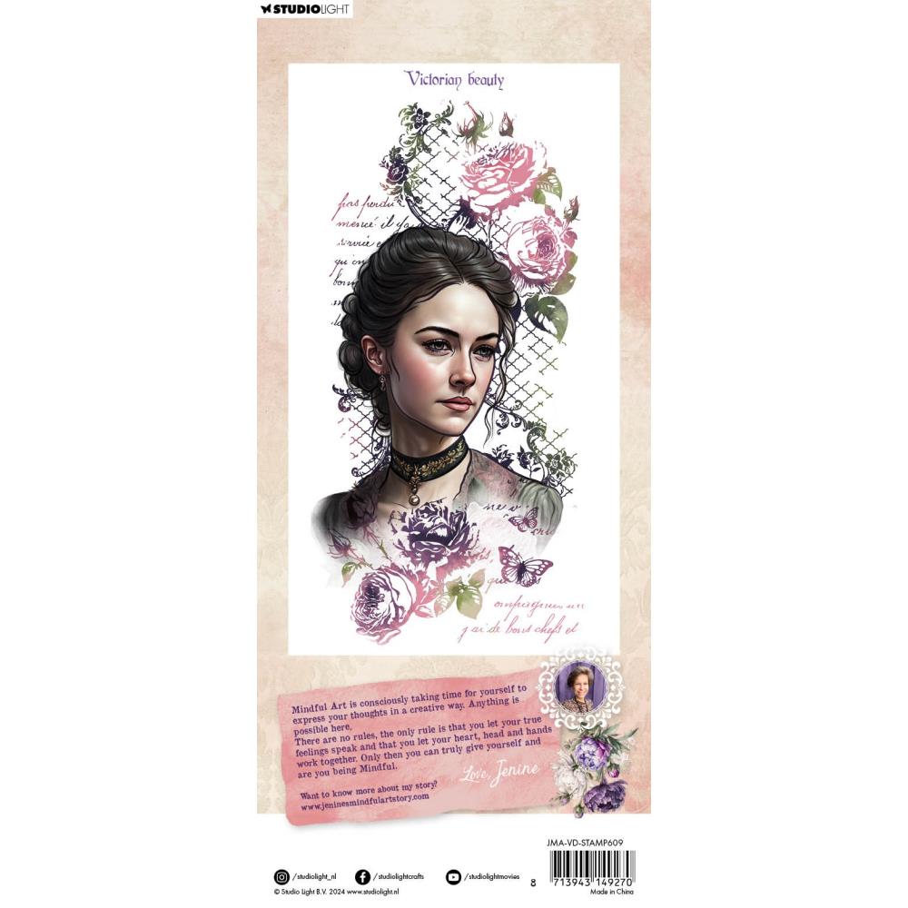 Studio Light Jenine's Mindful Art Clear Stamp - Nr. 609, Victorian Beauty
