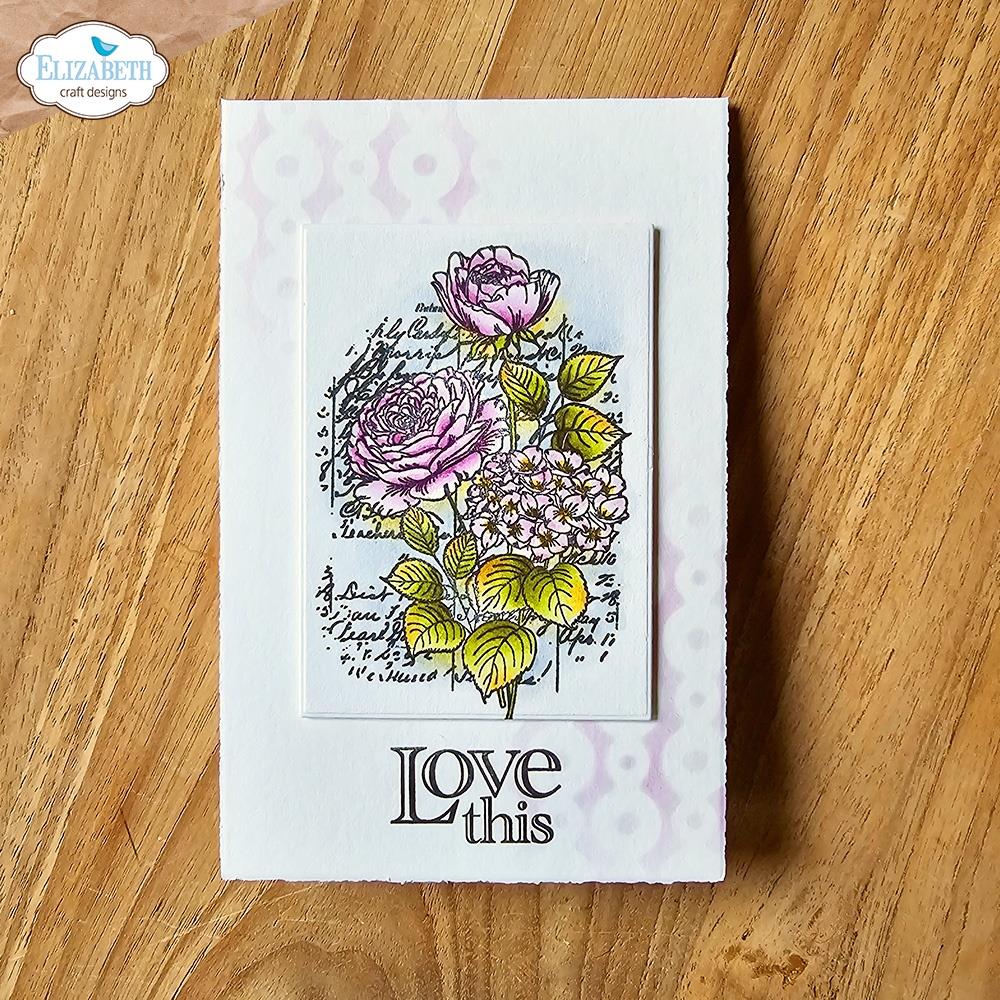 Elizabeth Craft Clear Stamps - Love & Roses
