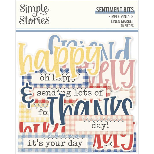 Simple Stories - Simple Vintage Linen Market - Sentiment Bits
