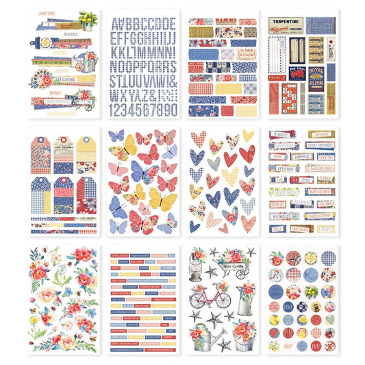 Simple Stories - Simple Vintage  Linen Market - Sticker Book