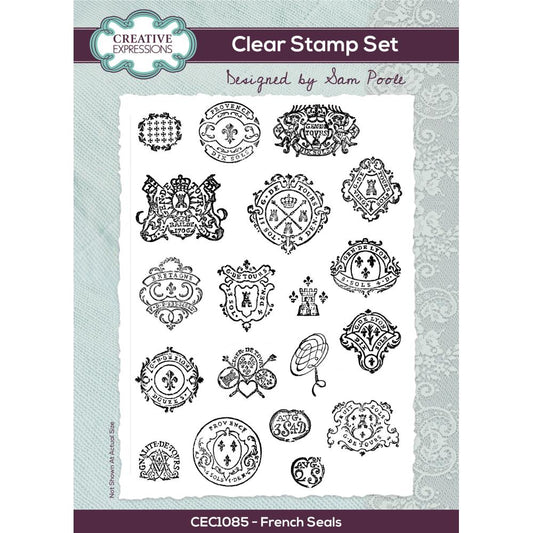 Creative Expressions Clear Stamp Set 6"x8" By Sam Poole - French Seals