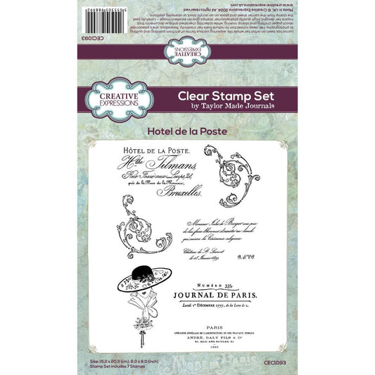 Creative Expressions Taylor Made Journals Clear Stamp 6"X8" - Hotel de la Poste