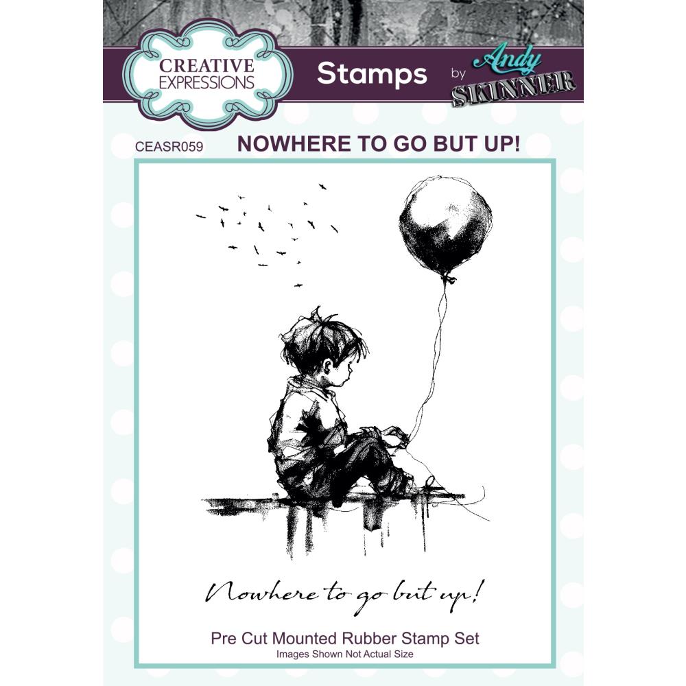 Creative Expressions 3.5"X5.25" Rubber Stamp By Andy Skinner - Nowhere To Go But Up