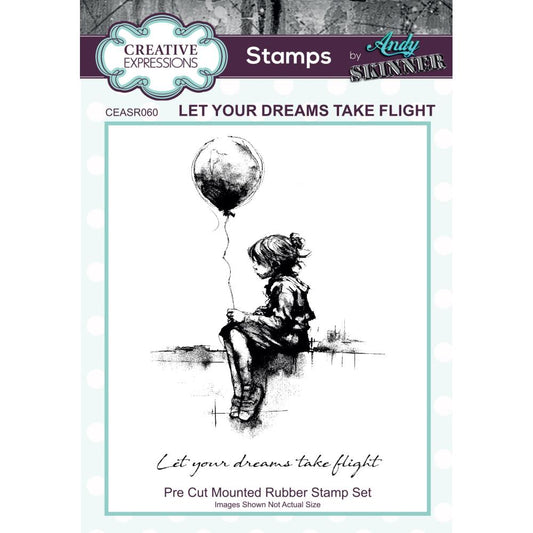 Creative Expressions 3.5"X5.25" Rubber Stamp By Andy Skinner - Let Your Dreams Take Flight