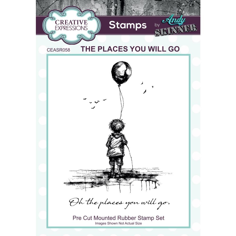 Creative Expressions 3.5"X5.25" Rubber Stamp By Andy Skinner - The Places You Will Go