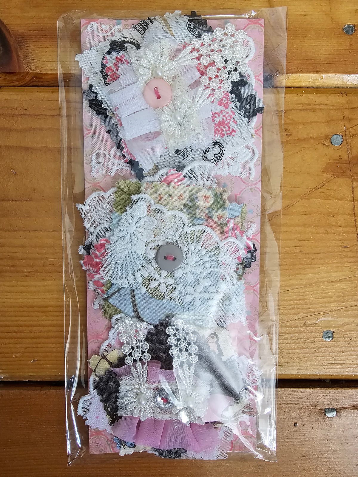 Vintage Lace & Trim Snippet Clusters - Handmade - (Sold Individually)