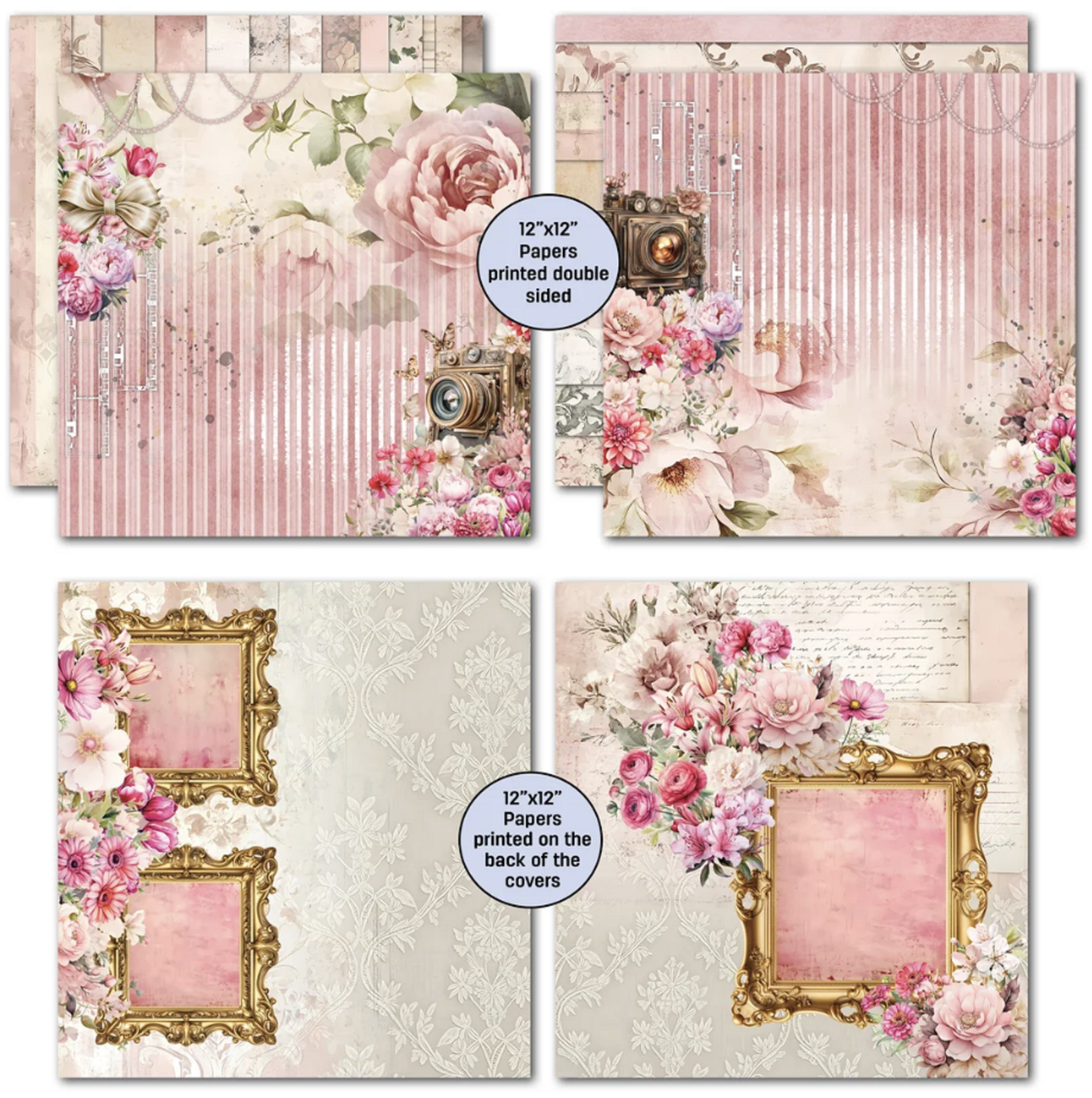 3Quarter Shutter Glam Collection - Designer Paper & Diecuts Set