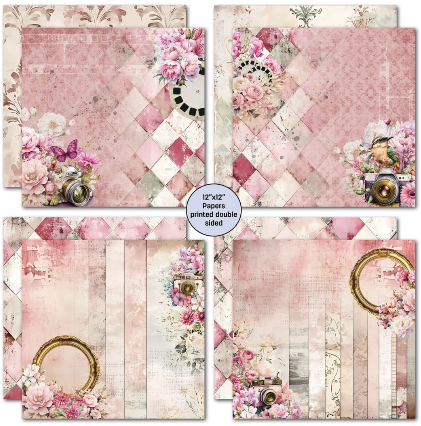 3Quarter Shutter Glam Collection - Designer Paper & Diecuts Set