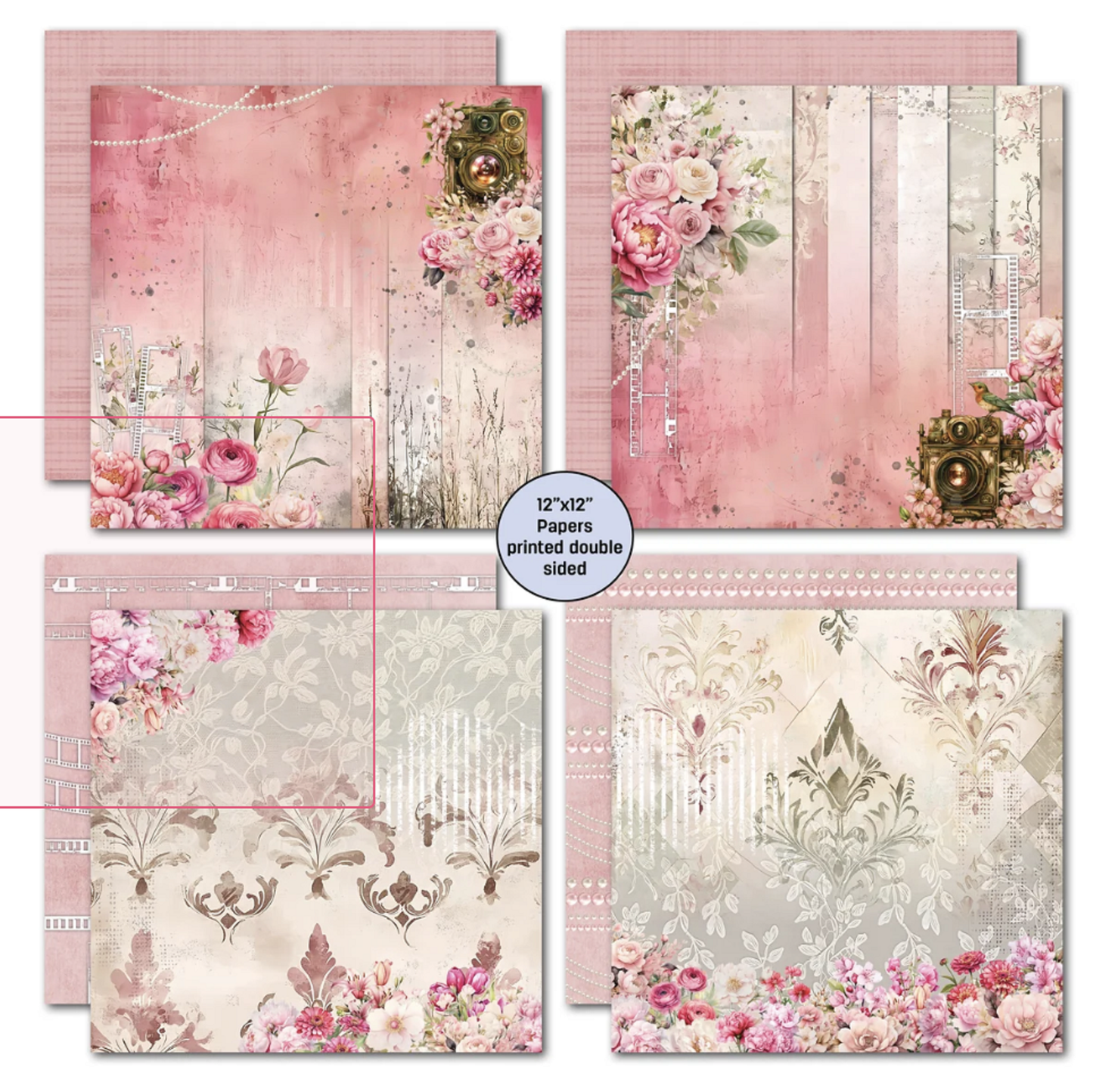3Quarter Shutter Glam Collection - Designer Paper & Diecuts Set