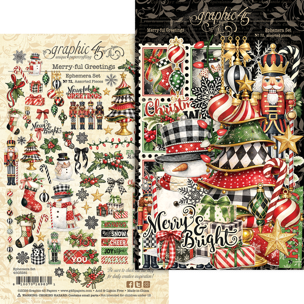 Merry-ful Greetings Ephemera Set - Graphic 45
