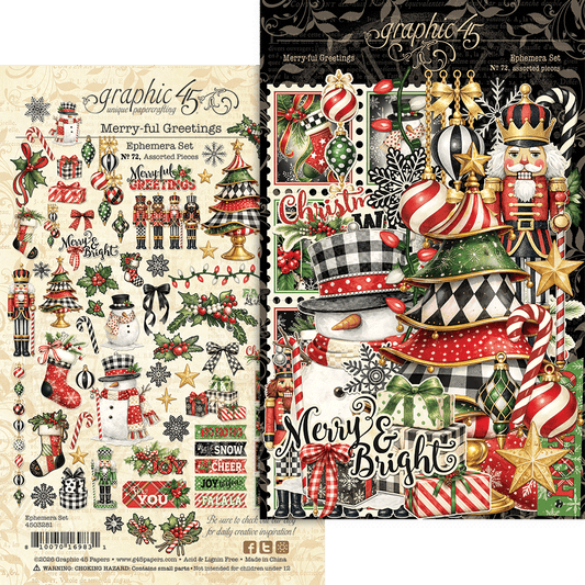 Merry-ful Greetings Ephemera Set - Graphic 45