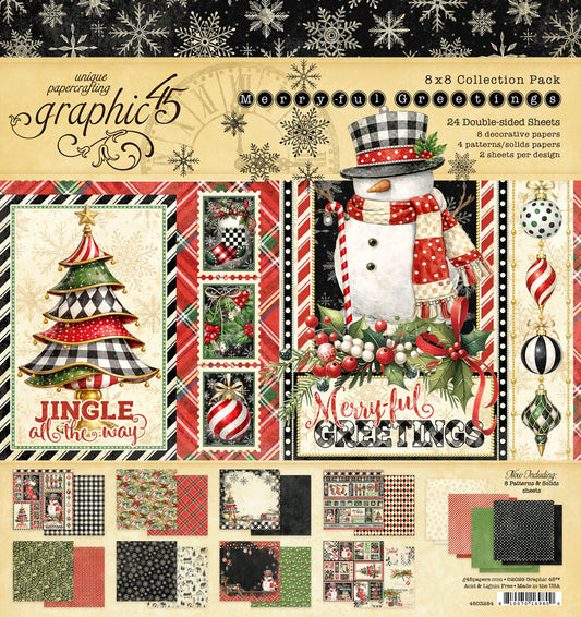 Merry-ful Greetings 8×8 Collection Pack - Graphic 45