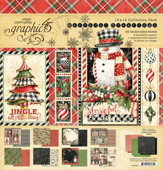 Merry-ful Greetings 12×12 Collection Pack - Graphic 45