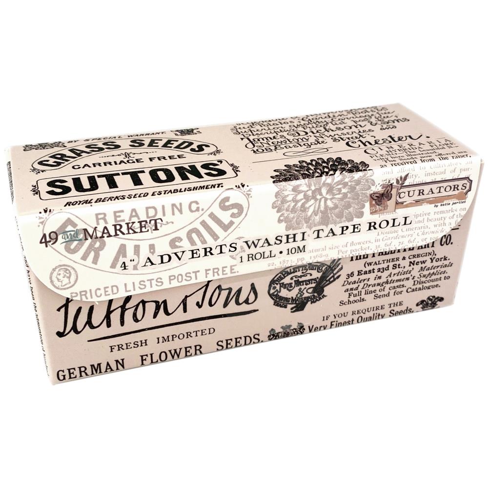 49 And Market Curators 4" Washi Tape Roll - Adverts