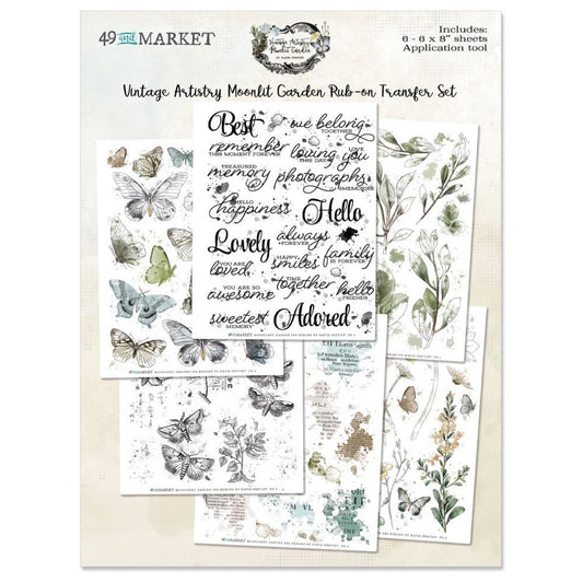 49 And Market Rub-Ons 6"X8" 6/Sheets - Moonlit Garden