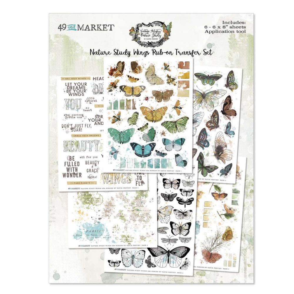 49 And Market Nature Study Rub-Ons 6"X8" 6/Sheets