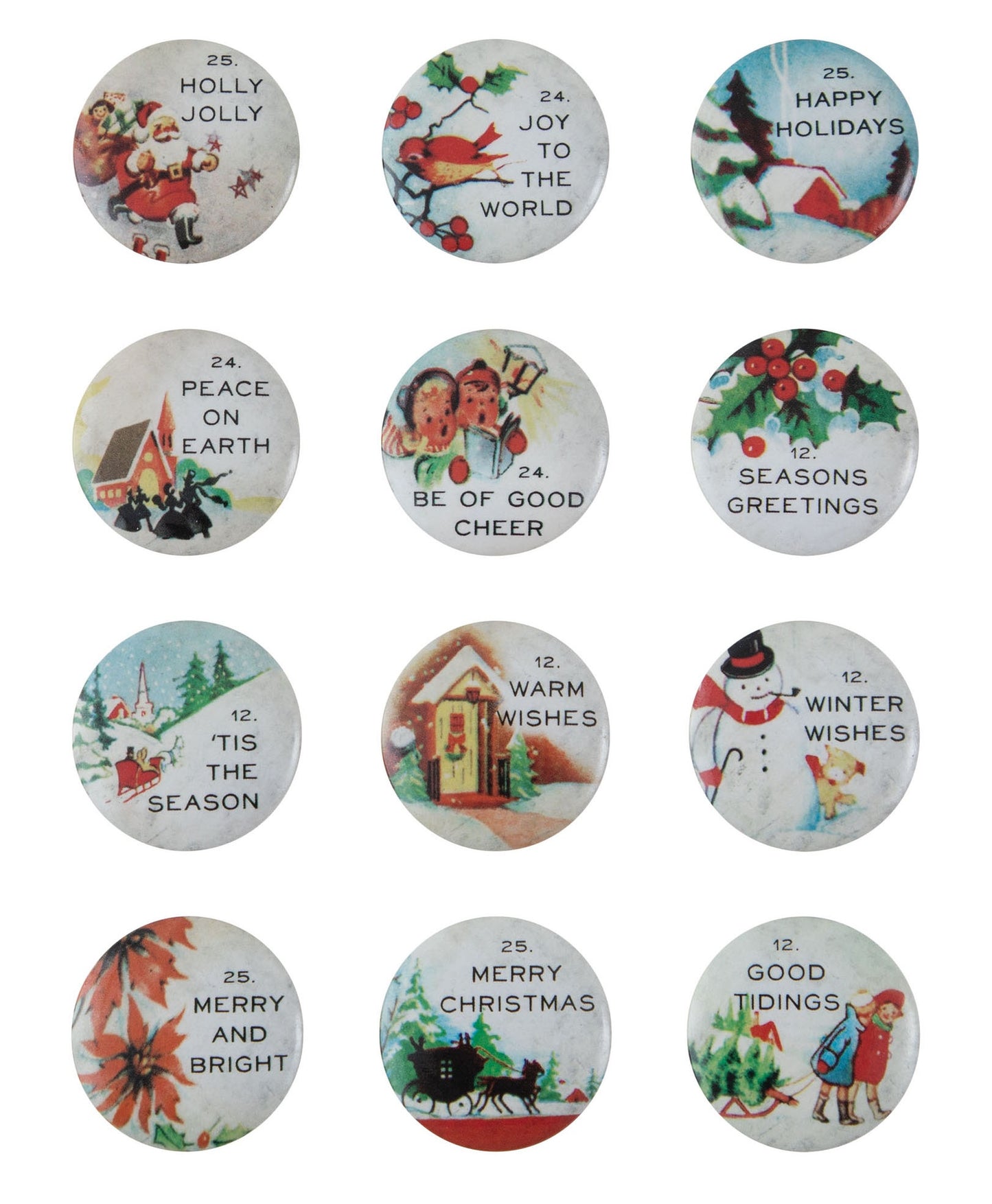 Tim Holtz Idea-Ology Quote Flair Buttons 12/Pkg