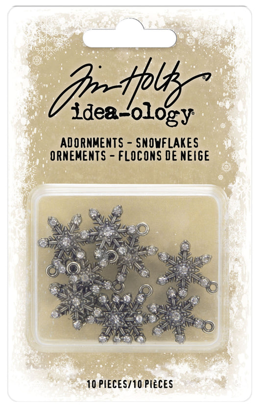 Idea-Ology Metal Adornments 10/Pkg - Snowflakes
