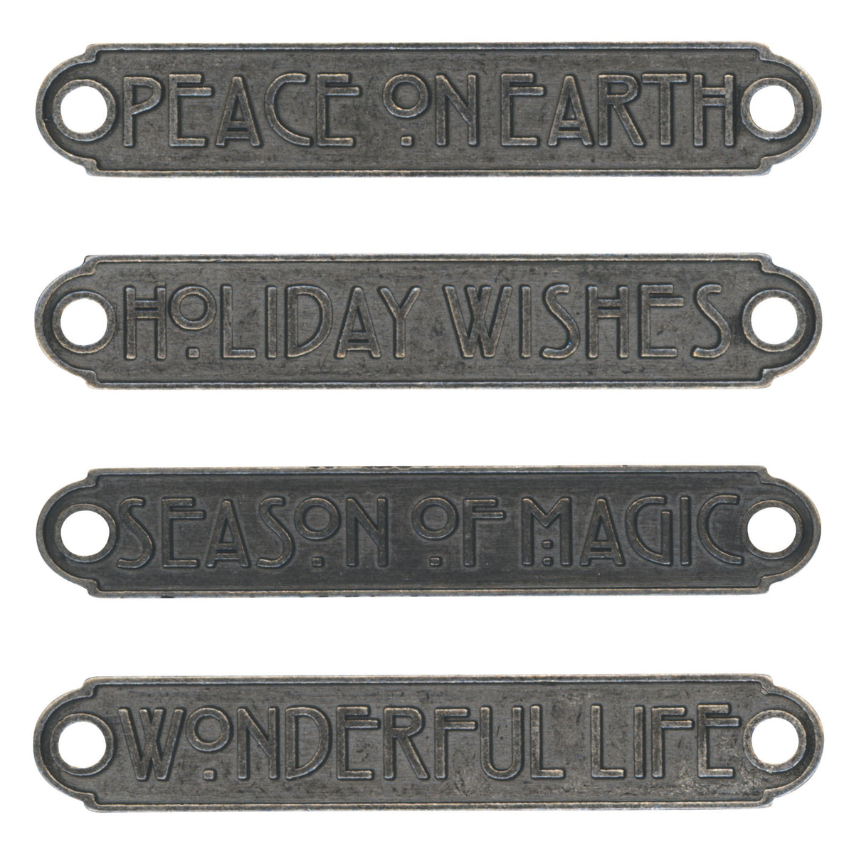 Idea-Ology Metal Word Plaques 4/Pkg