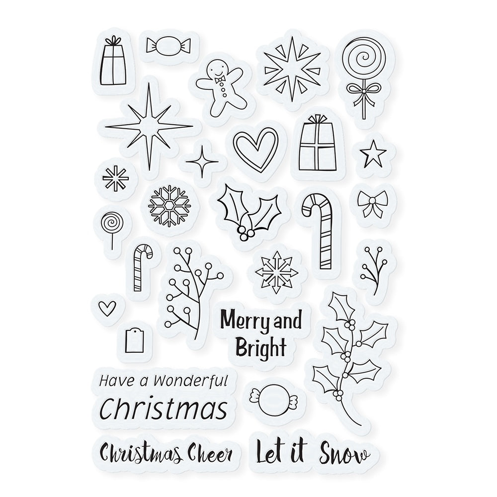 Tonic Studios Clear Stamps - Christmas Confetti Sentiments