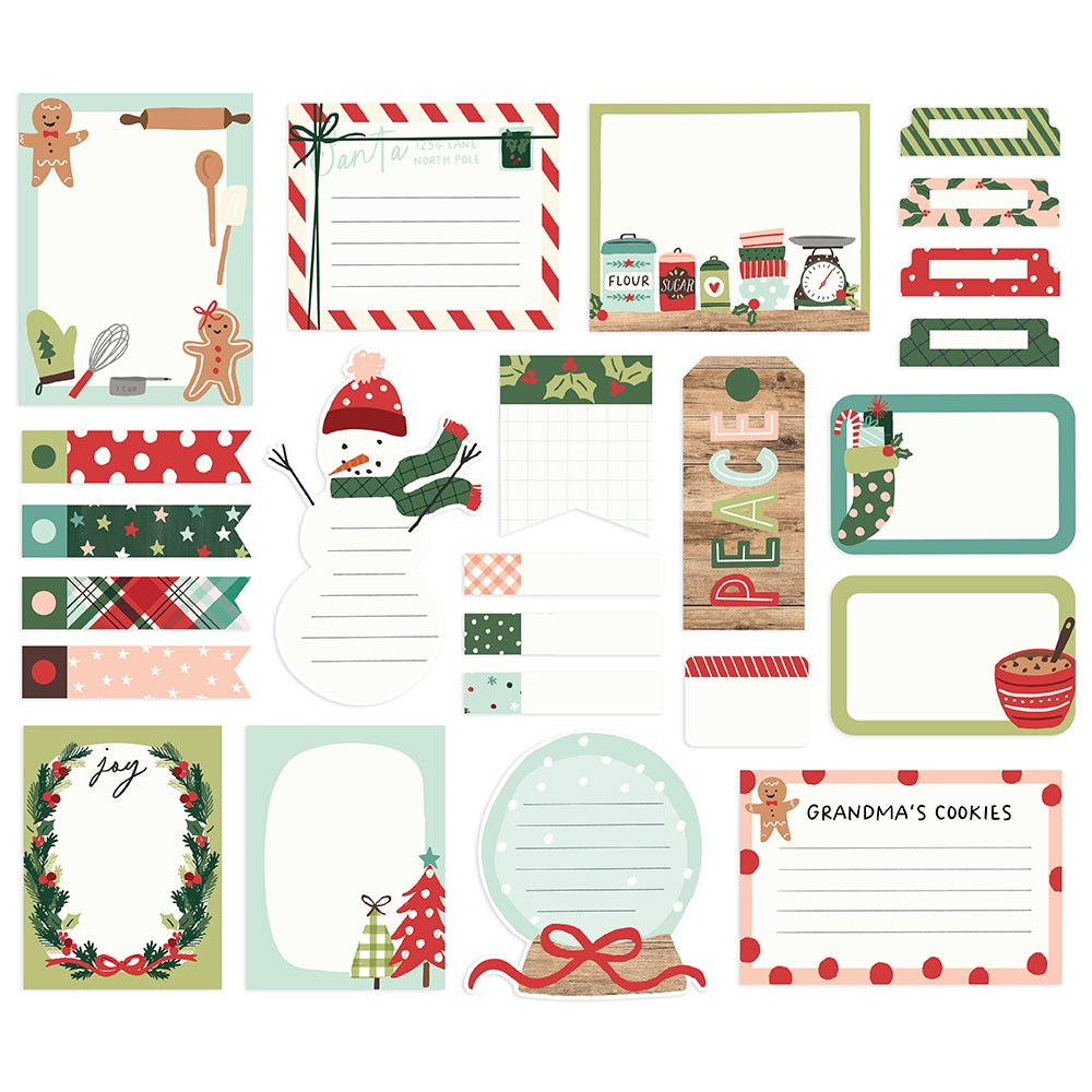 Simple Stories - Baking Spirits Bright Bits & Pieces Die-Cuts 24/Pkg - Journal Bits