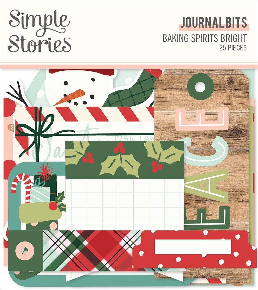 Simple Stories - Baking Spirits Bright Bits & Pieces Die-Cuts 24/Pkg - Journal Bits