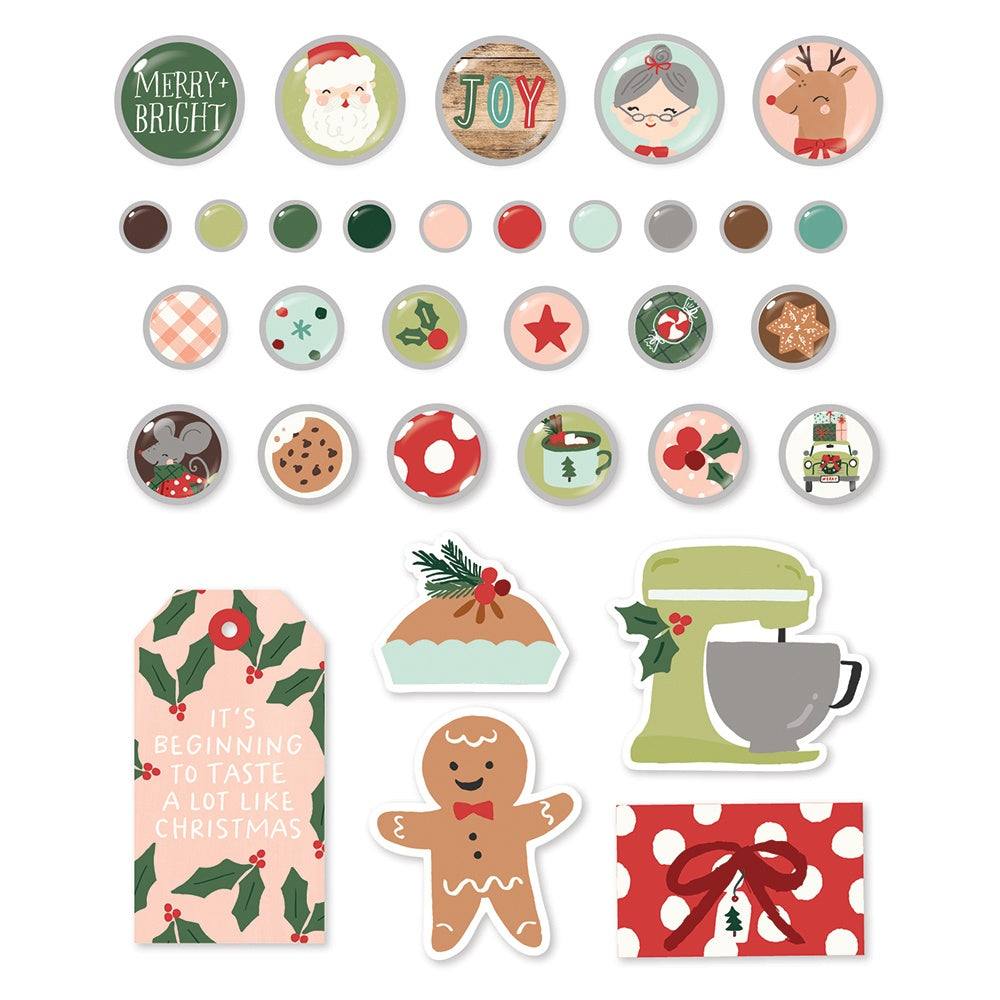 Simple Stories - Baking Spirits Bright Decorative Brads