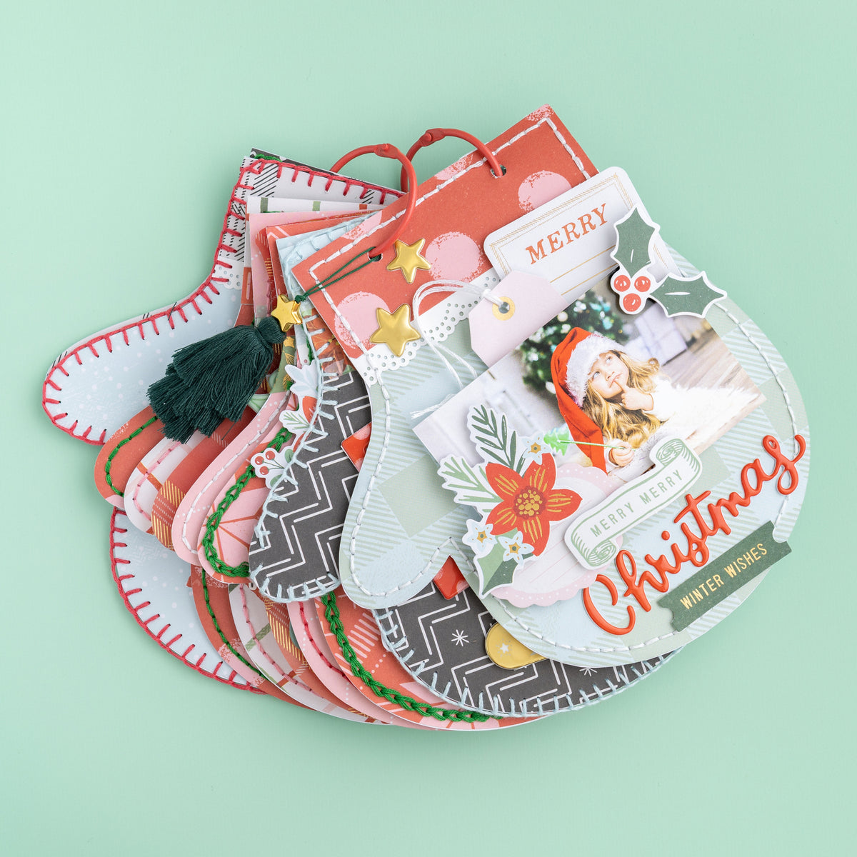 Mittens & Mistletoe Ephemera Die-Cuts 40/Pkg - Icons W/Gold Foil Accents