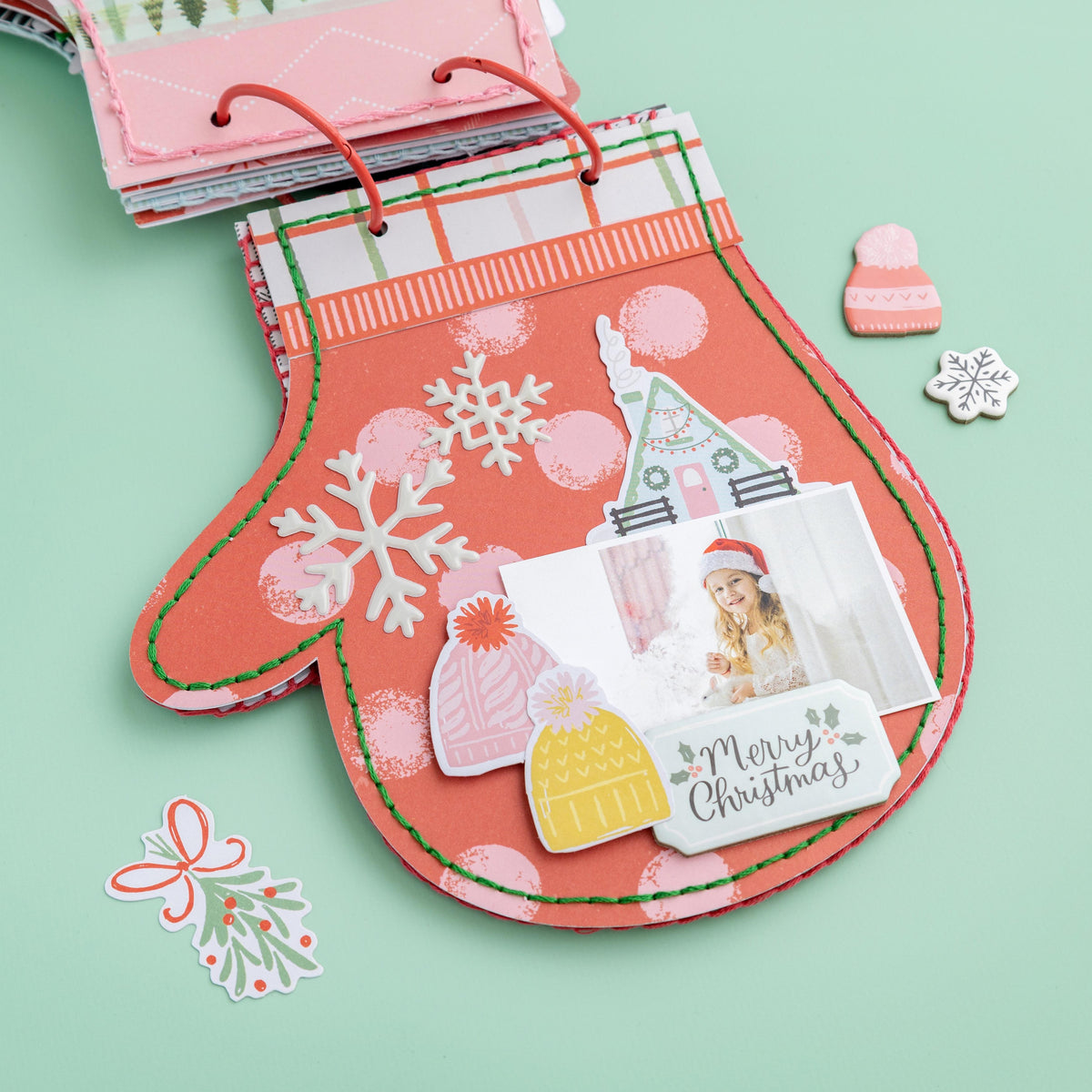 Mittens & Mistletoe Ephemera Die-Cuts 40/Pkg - Icons W/Gold Foil Accents