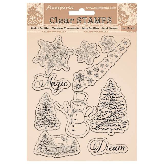 Stamperia Clear Stamps - Home For The Holidays Snowflakes