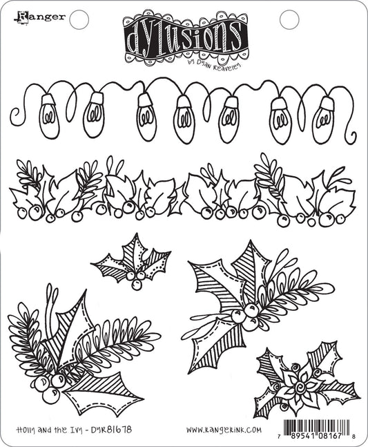 Dyan Reaveley's Dylusions Cling Stamp Collection - Holly And The Ivy