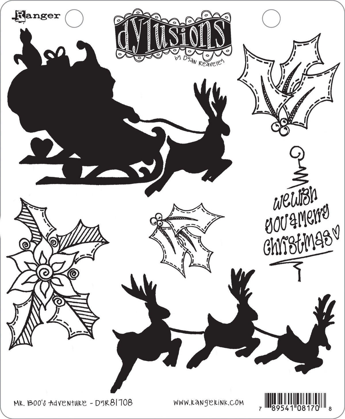 Dyan Reaveley's Dylusions Cling Stamp Collection - Mr. Boo's Adventure