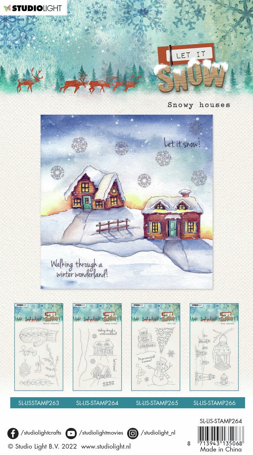 Studio Light Let It Snow Clear Stamps - Nr. 264, Snowy Houses