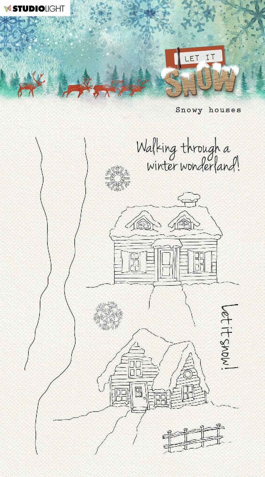 Studio Light Let It Snow Clear Stamps - Nr. 264, Snowy Houses