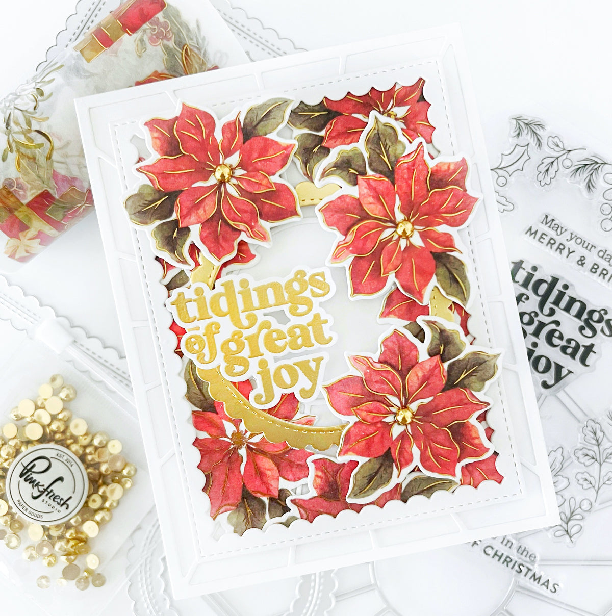 Pinkfresh Studio Clear Stamp Set 4"X12" - Holiday Elements