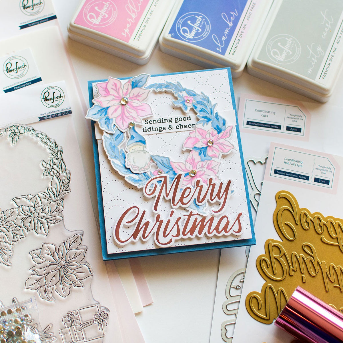 Pinkfresh Studio Clear Stamp Set 4"X12" - Holiday Elements