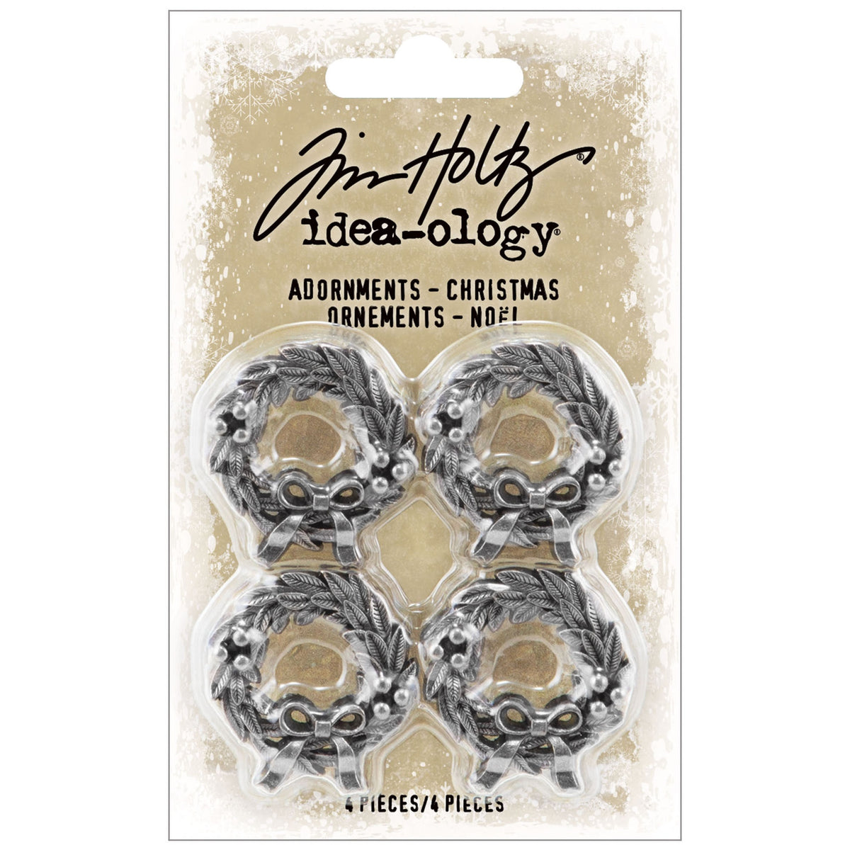 Idea-Ology Metal Adornments 4/Pkg - Christmas