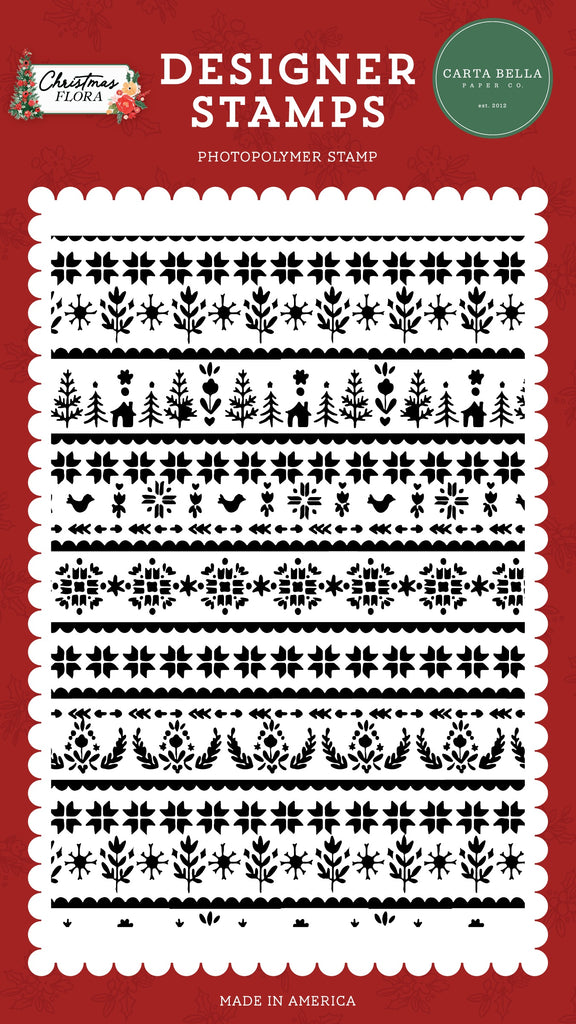 Carta Bella Stamps - Christmas Sweater - Christmas Flora